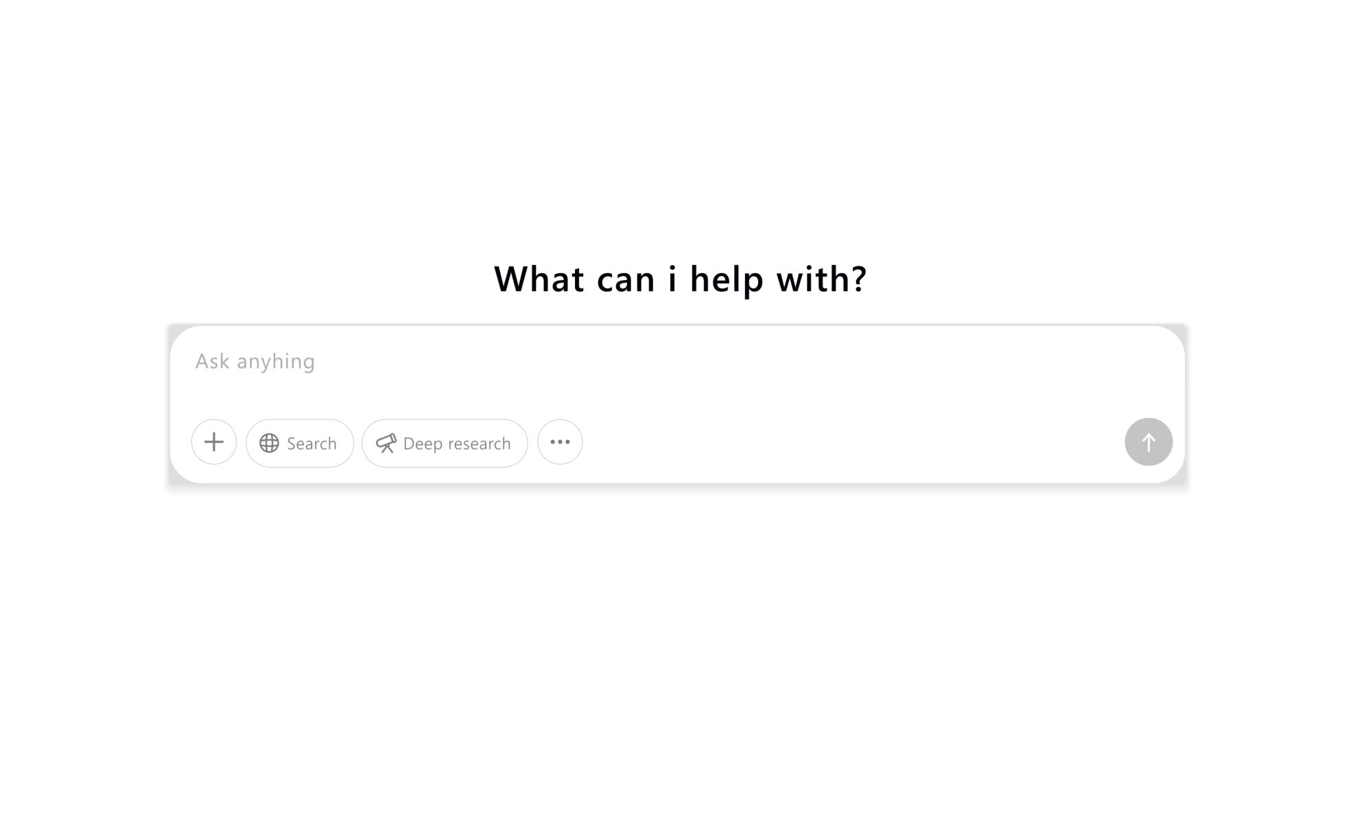 AI prompt field asking: What can I help with?